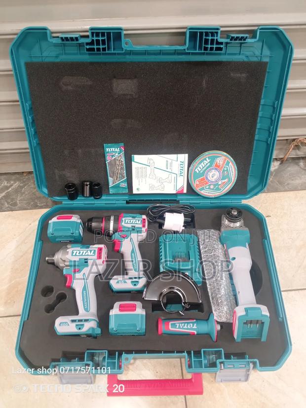 Cordless Drill, Grinder And Impact Wrench Combo Set - thumbnail 3