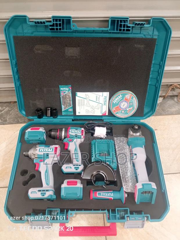 Cordless Drill, Grinder And Impact Wrench Combo Set - thumbnail 4