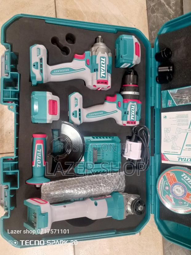 Cordless Drill, Grinder And Impact Wrench Combo Set - thumbnail 7