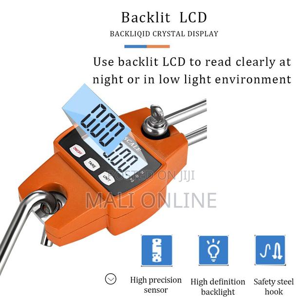 300kg Digital Hanging Crane Scale Portable Heavy-duty Scale - thumbnail 6