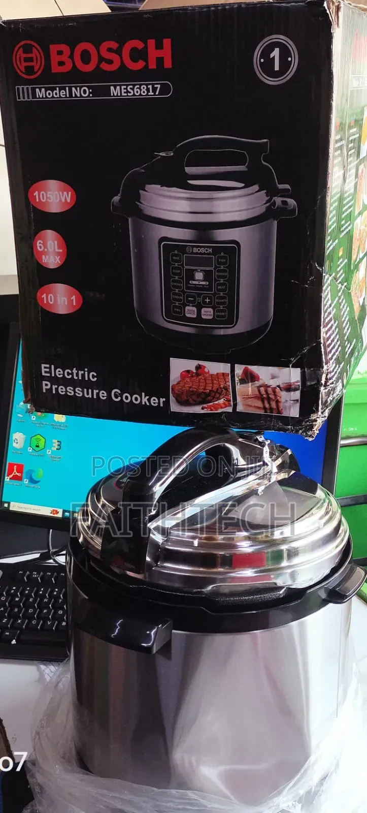 6 Litre Bosch Or Dessini Electric Pressure Cooker With Dents