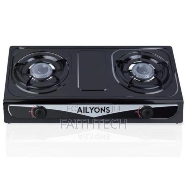 Ailyons 2burner Glass Top Stainless Steel
