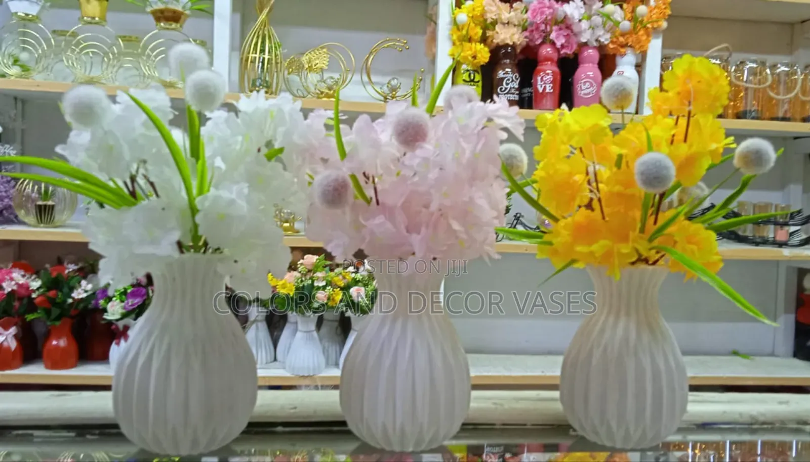 Elegant Plastic Vases With Flowers