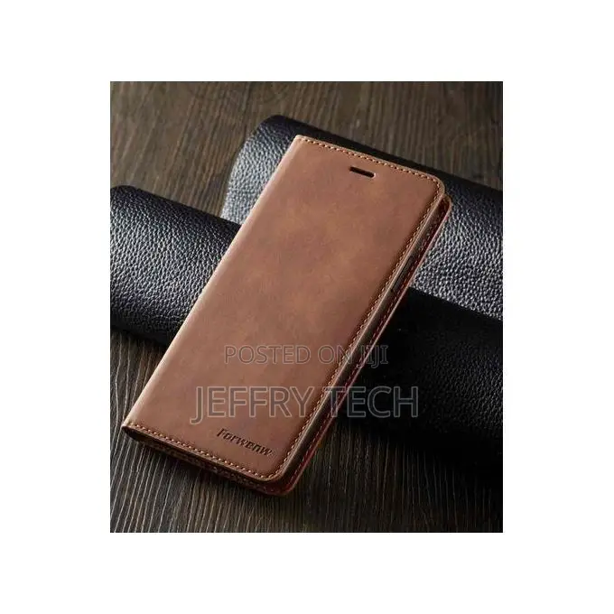 Brown Leather Flip Case for Oppo A3x, With Kickstand,Magnet