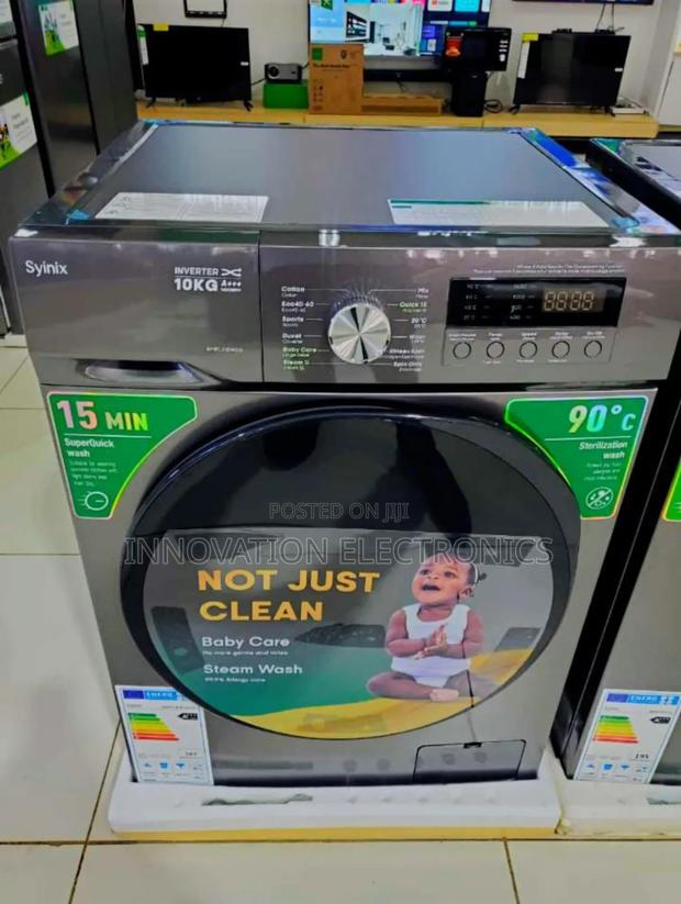 Syinix Front Load Washing Machine 
10kg Wash and Spin - main view