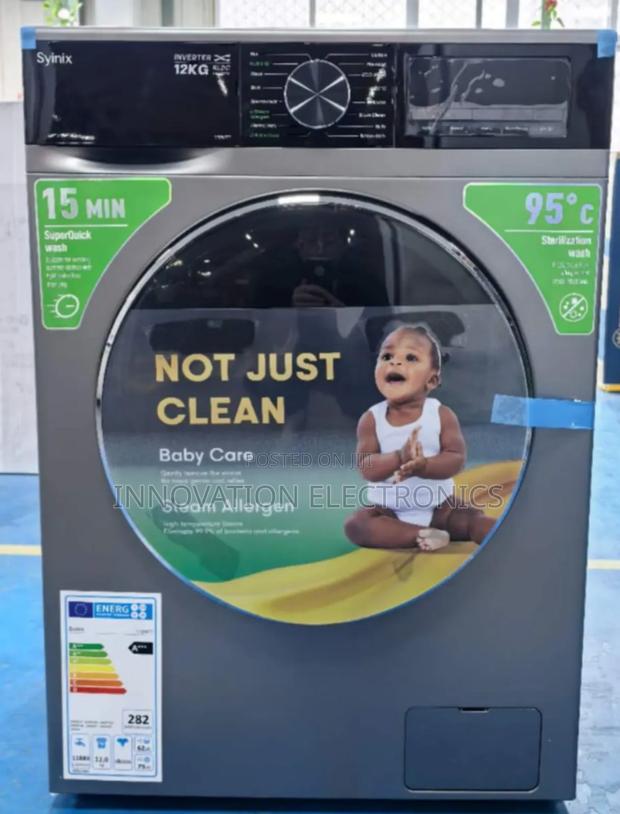 Syinix Front Load Washing Machine 12kg Wash and Spin