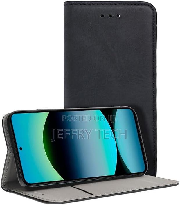 Flip Cover Case for Xiaomi Redmi Note 14s Smooth Black - main view