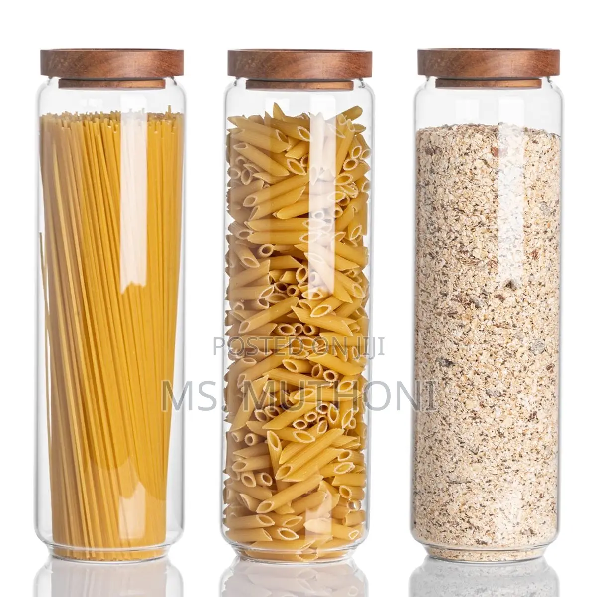 Acacia Wooden Sealed Lid Storage Glass Jar With Bamboo Lid.