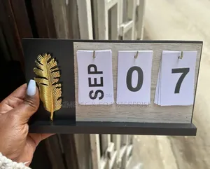 Nordic Style Wooden Perpetual Calendar Flip Display