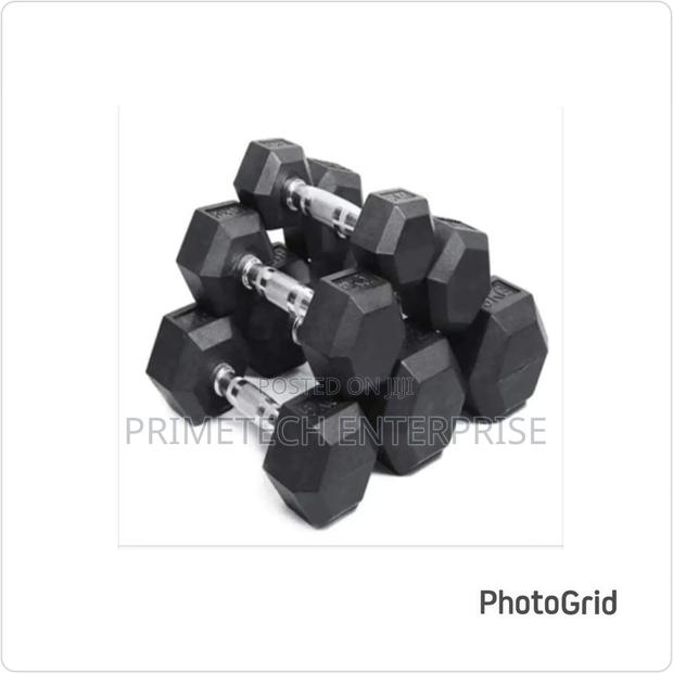 5kgs Hexagonal Dumbells - main view