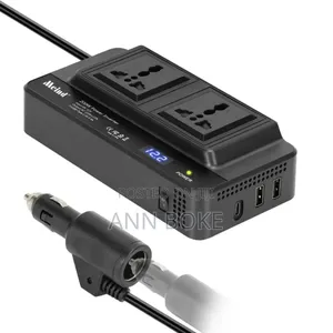 300w Car Inverter With 4 Usb Charging Ports And 4 Charging