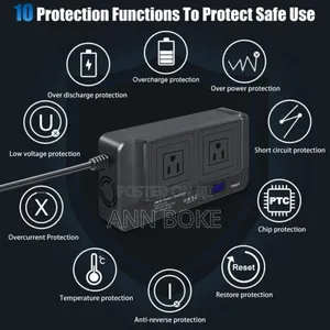 300w Car Inverter With 4 Usb Charging Ports And 4 Charging