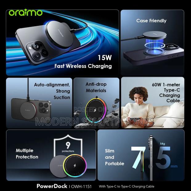 Oraimo Wireless Charging Powerdock - thumbnail 3
