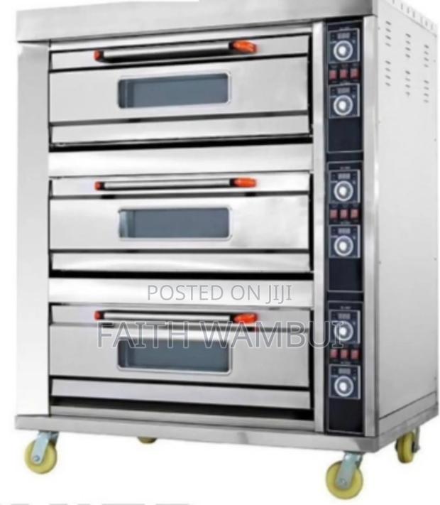 Premier Commercial Electric Oven Three Deck Six Trays - main view