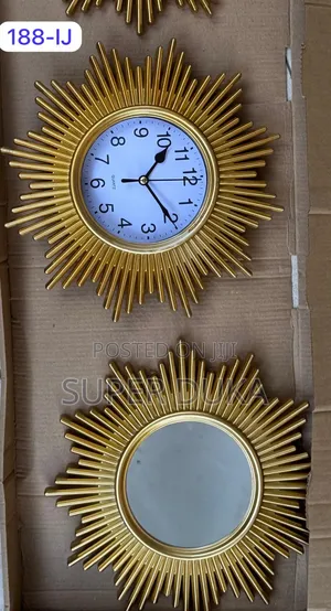 3 In1 Decor Clocks. Analog Clock With 2 Mirrors