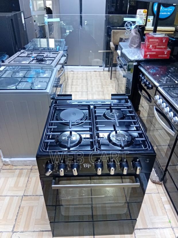 BJS 60x60 Elite 3+1 Black Gas Cooker