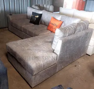 Gray 6 Seater L Seat Sofa