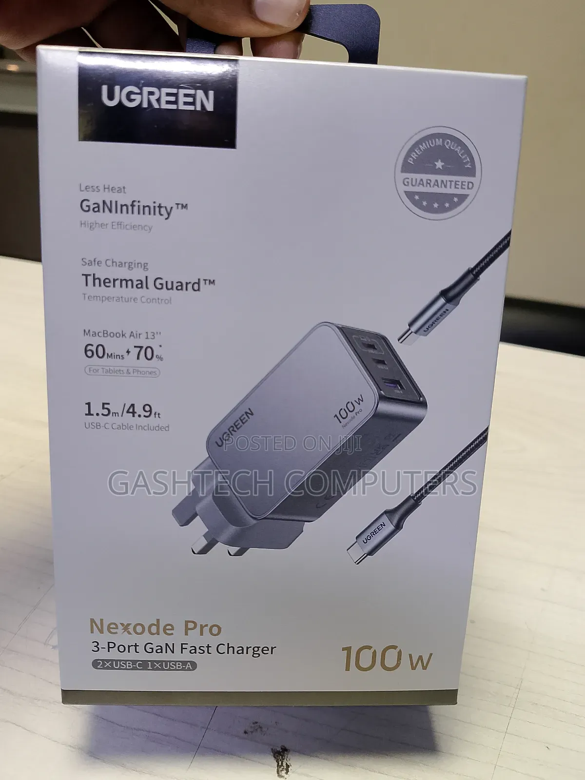 X757 Ugreen Nexode Pro 100w 3-Port Gan Fast Charger