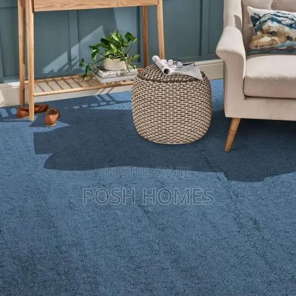 Blue Loop Pile Carpet 4mm Home and Office Carpet