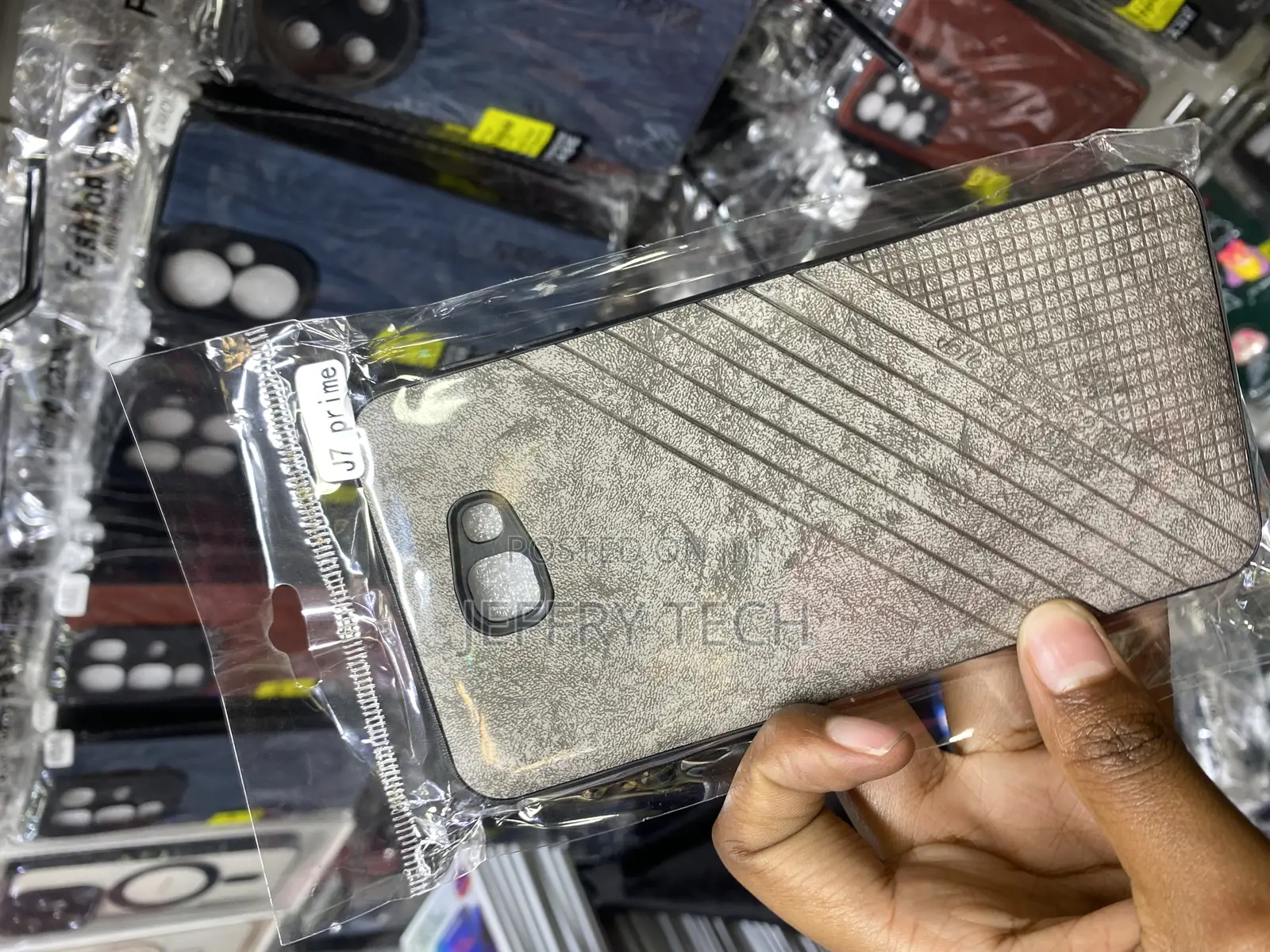 Swertg Leather Back Cover for Samsung Galaxy J7 Prime