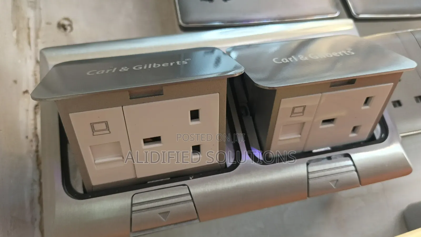 Silver and Golden Floor Socket