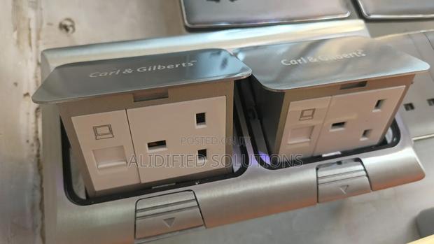 Silver and Golden Floor Socket