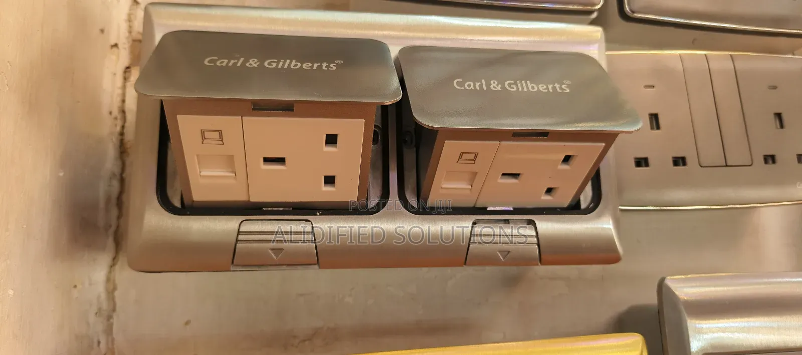Silver and Golden Floor Socket