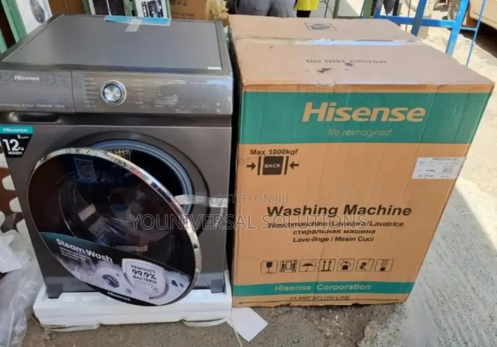 Front Load Hisense Washing Machines 12/7kg Wash and Dry