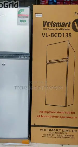 Volsmart 138l Vl-Bcd138 2 Door Fridge With Lock and Keys