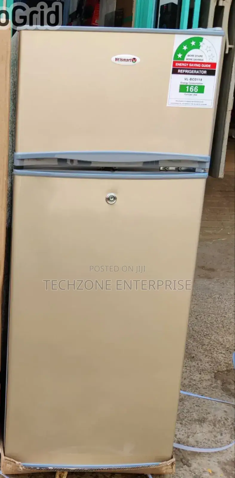 Volsmart Vl-Bcd118 118l Refrigerator With Lock and Keys 
