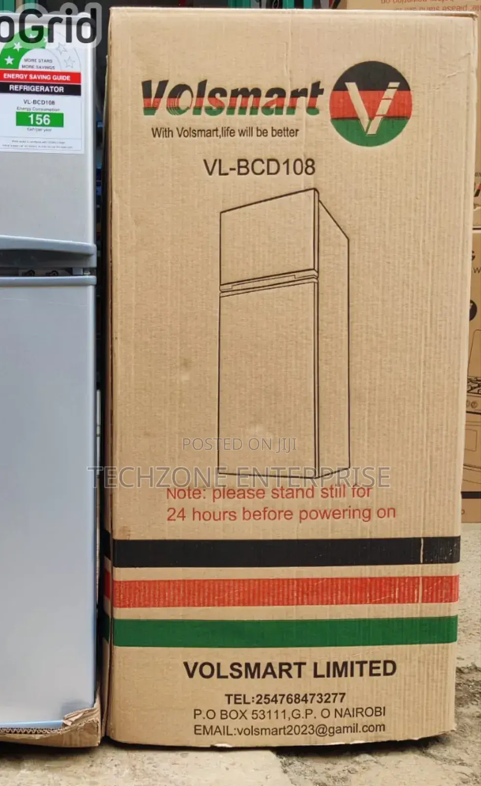 Volsmart Vl-Bcd108 108l 2 Door Refrigerator - Silver