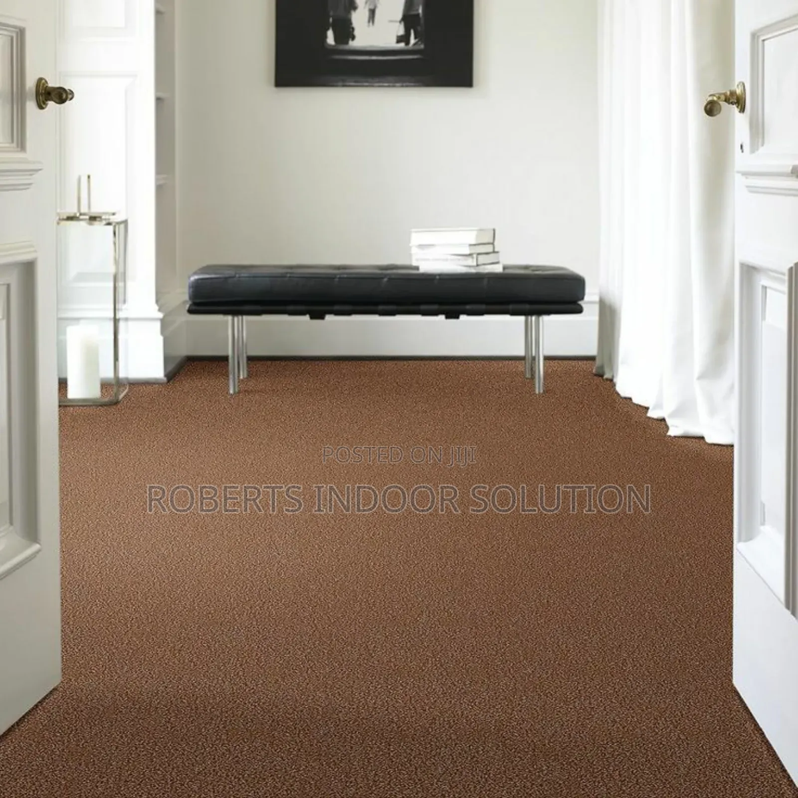 Fresh Brown Wall to Wall Delta Carpet Durable Maintain-Free