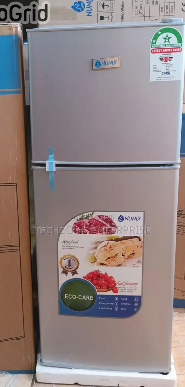 Nunix BCD-138 138 Litres Double Door Refrigerator