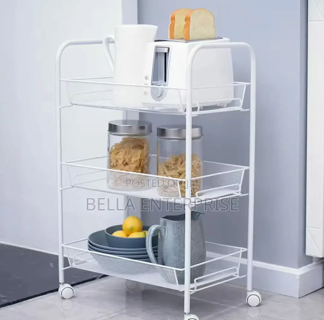 3 Layer Multifunctional Mesh Design Storage Trolley