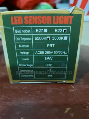 9w Sensor Bulb or Motion Sensor Led Bulb.