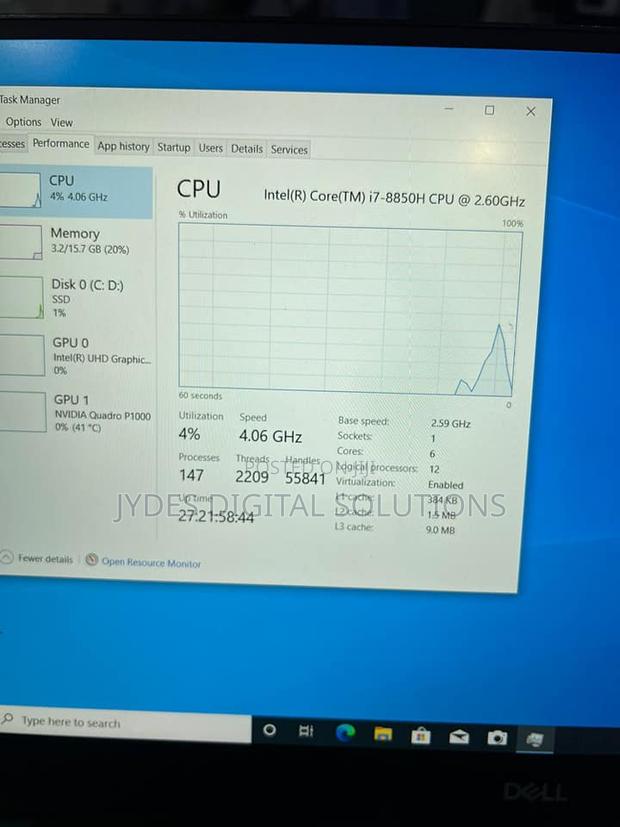 Laptop Dell Precision 5520 16GB Intel Core I7 SSD 512GB - thumbnail 3