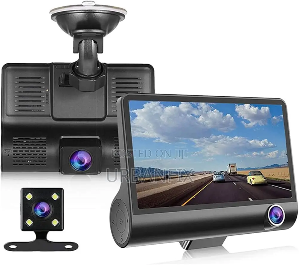 3 in 1 Dash Camera With Front and Rear Recording Cameras