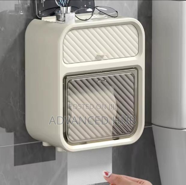 Space-Saving Wall-Mounted Tissue Box Holder - thumbnail 2