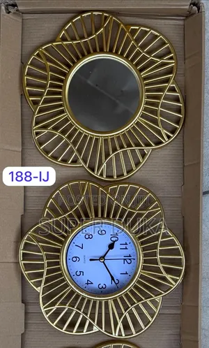 Corvus 3-Piece Decorative Clock and Mirror Set.3in1 Decorset