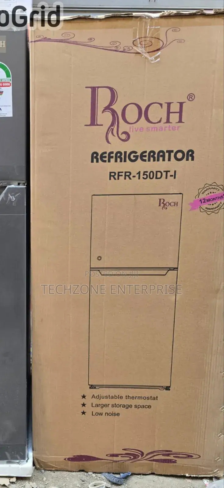 Roch RFR-150dt-1 120l Double Door Refrigerator, Silver 