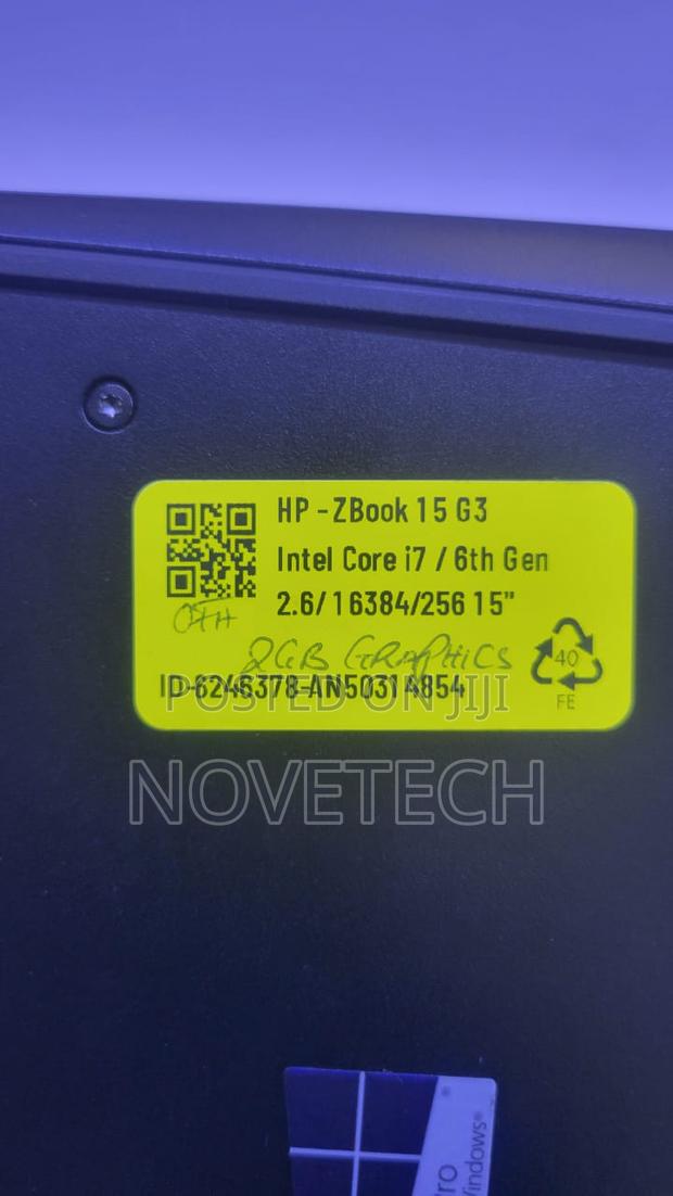 Laptop HP ZBook 15 G3 16GB Intel Core I7 SSD 256GB - thumbnail 4