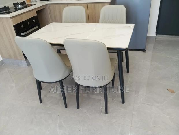 4-Seats Marble Dining Table