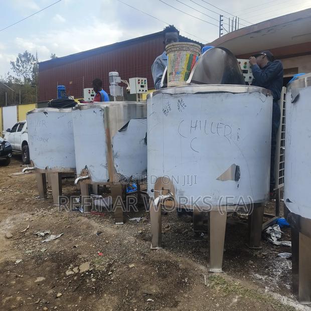 Stainless Steel Holding Tanks, Pasteurizer, Coolers