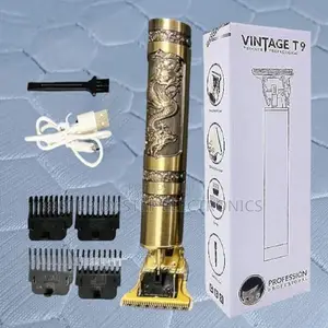 Professional Vintage T9 Hair Clipper Trimmer Shaver -Gold