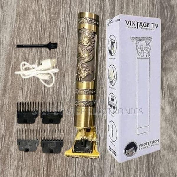Self-Sharpening Vintage T9 Hair Clipper Trimmer Shaver -Gold