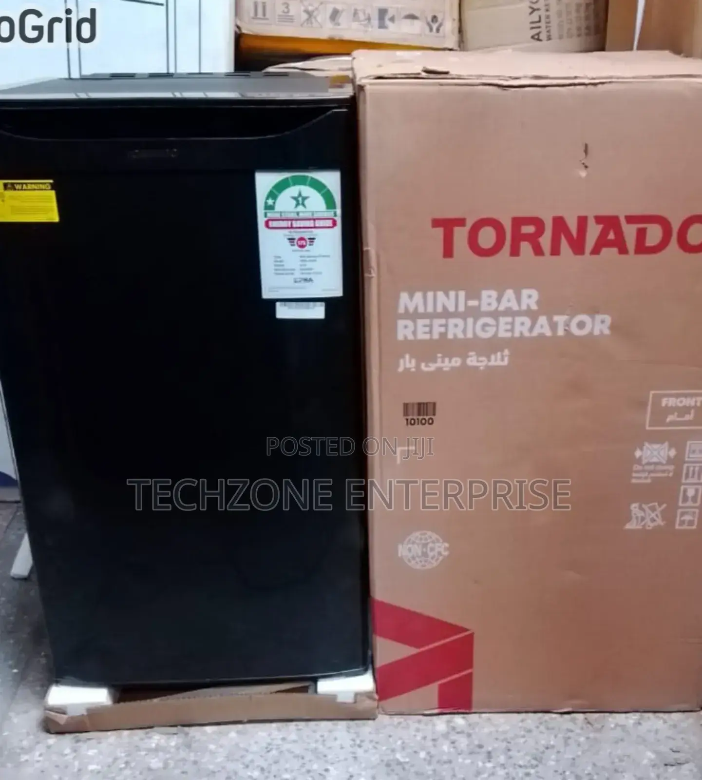 Tornado 100 Litres Single Door Mini Bar Black Refrigerator