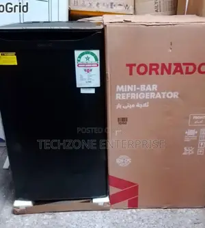 Tornado 100 Litres Single Door Mini Bar Black Refrigerator