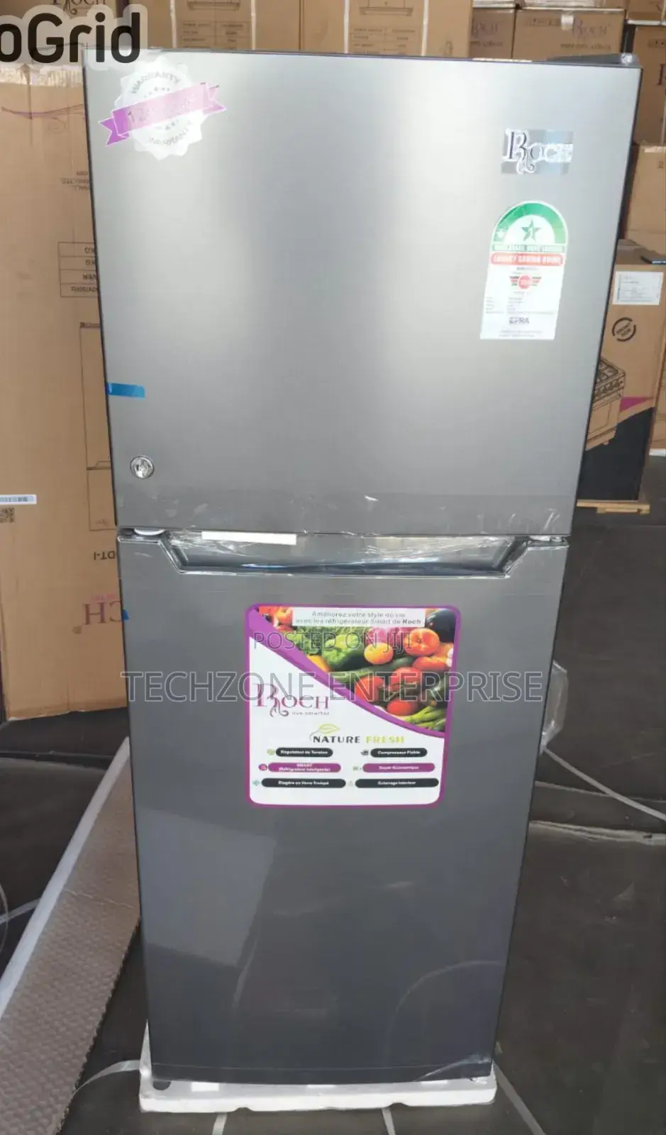 Roch RFR-175dt-I 138l Double Door Refrigerator - Silver 
