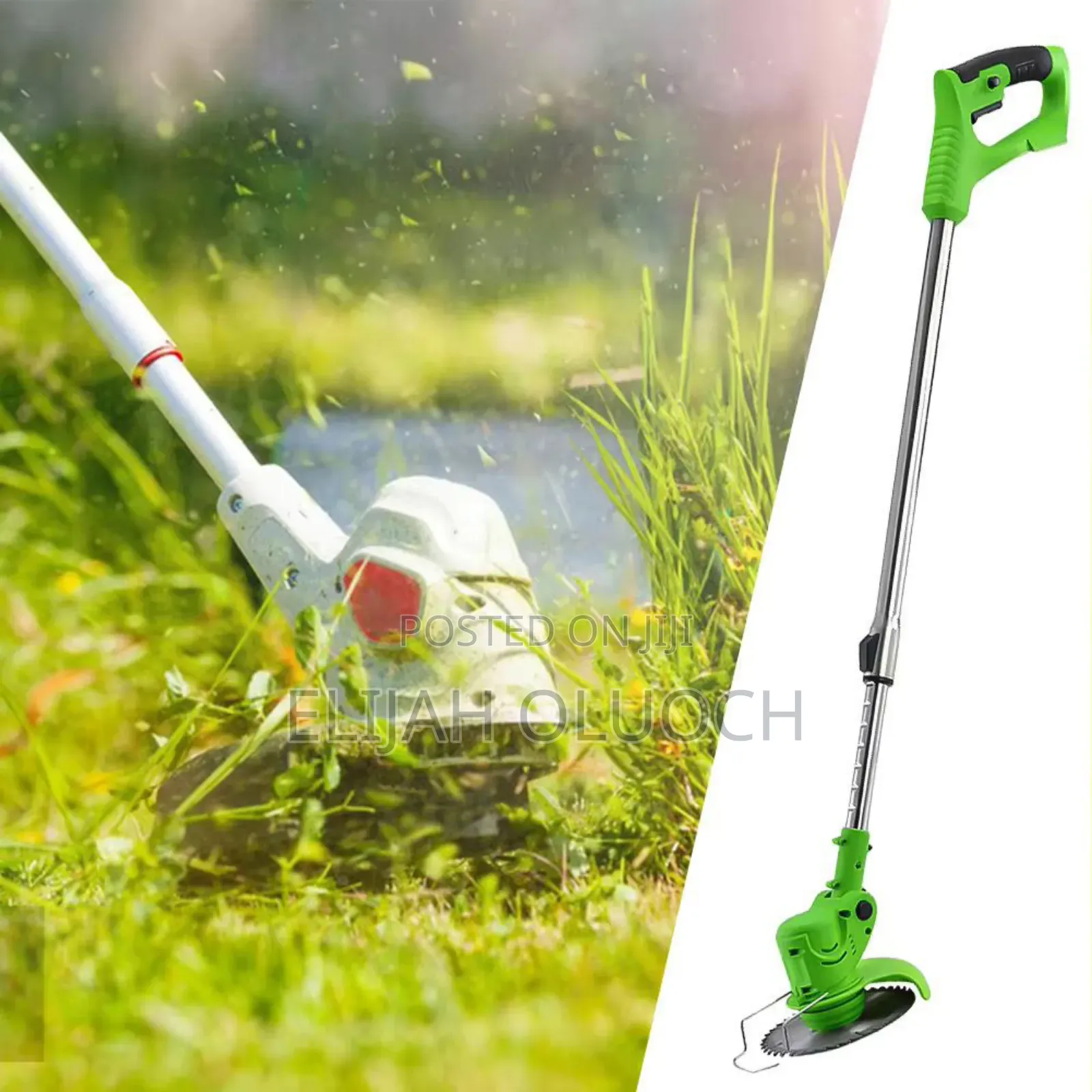 Cordless Electric Lawn Mower Foldable Adjustable Trimmer