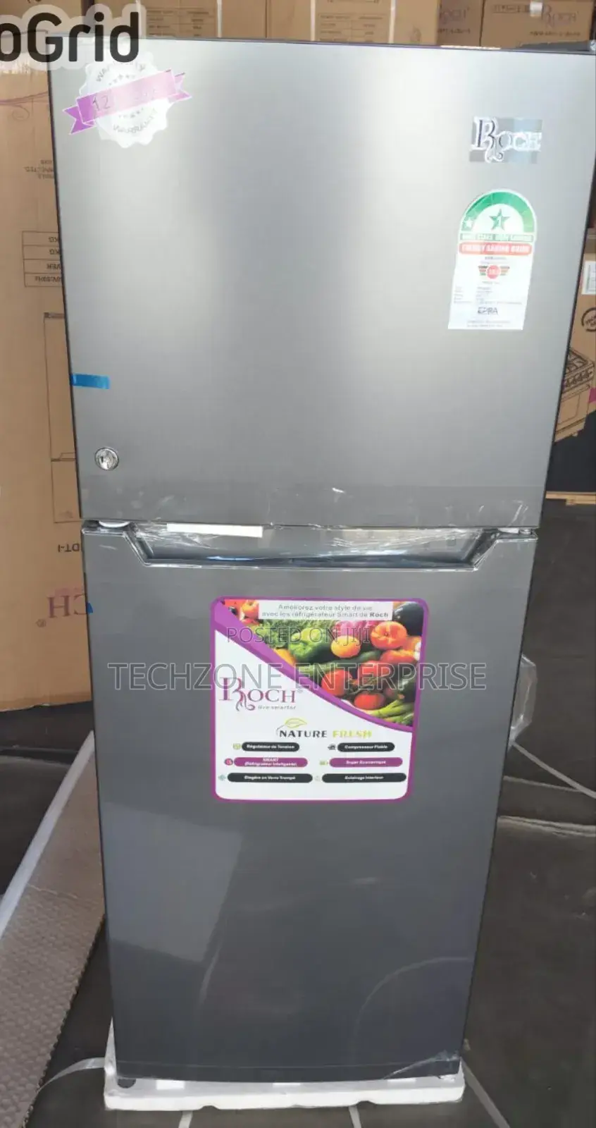 Roch RFR-175dt-I 138l Double Reversible Door Fridge 